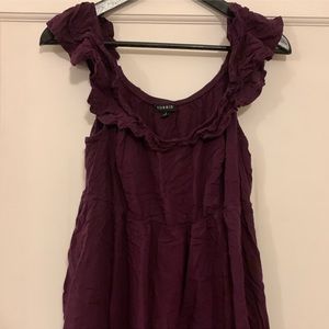 Torrid Ruffle Sleeved Peplum Tank